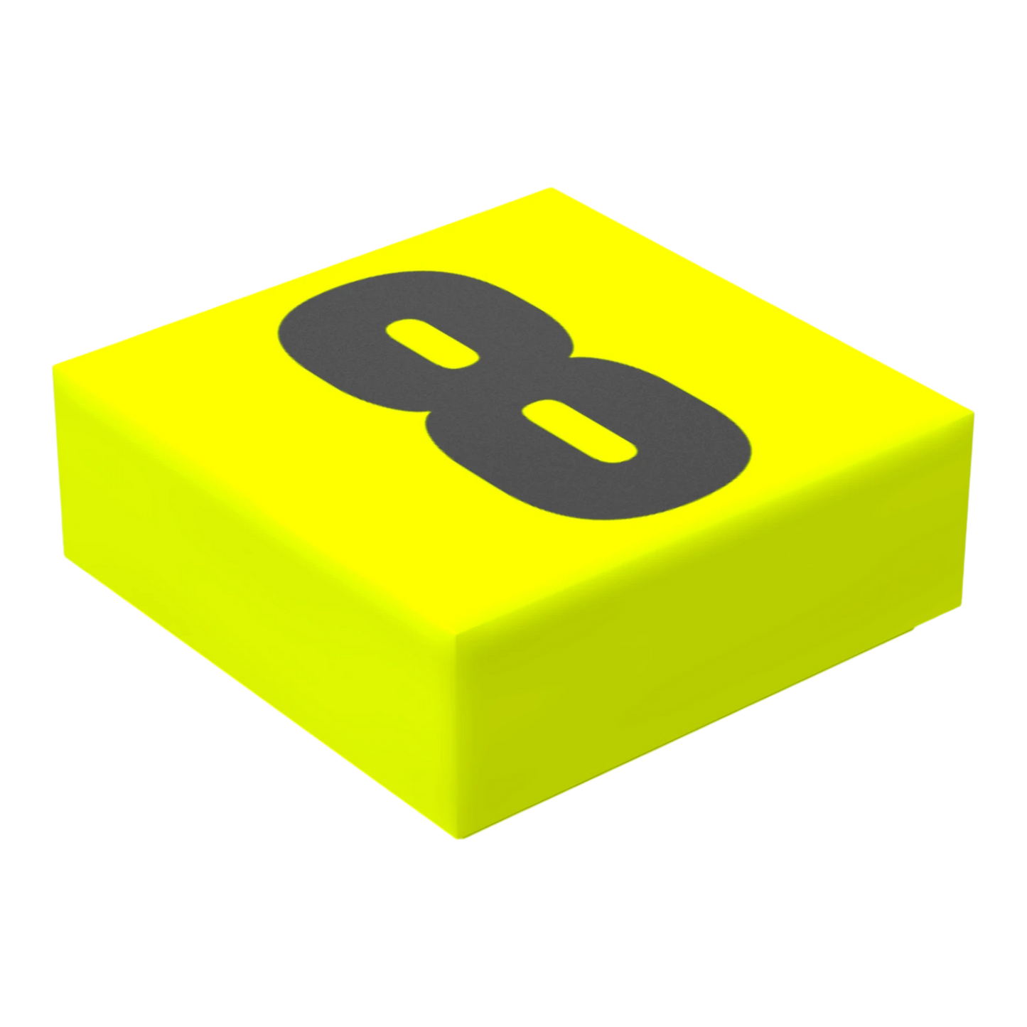 Bedruckte LEGO® Fliese 1x1 - Ziffer/Zahl '8'