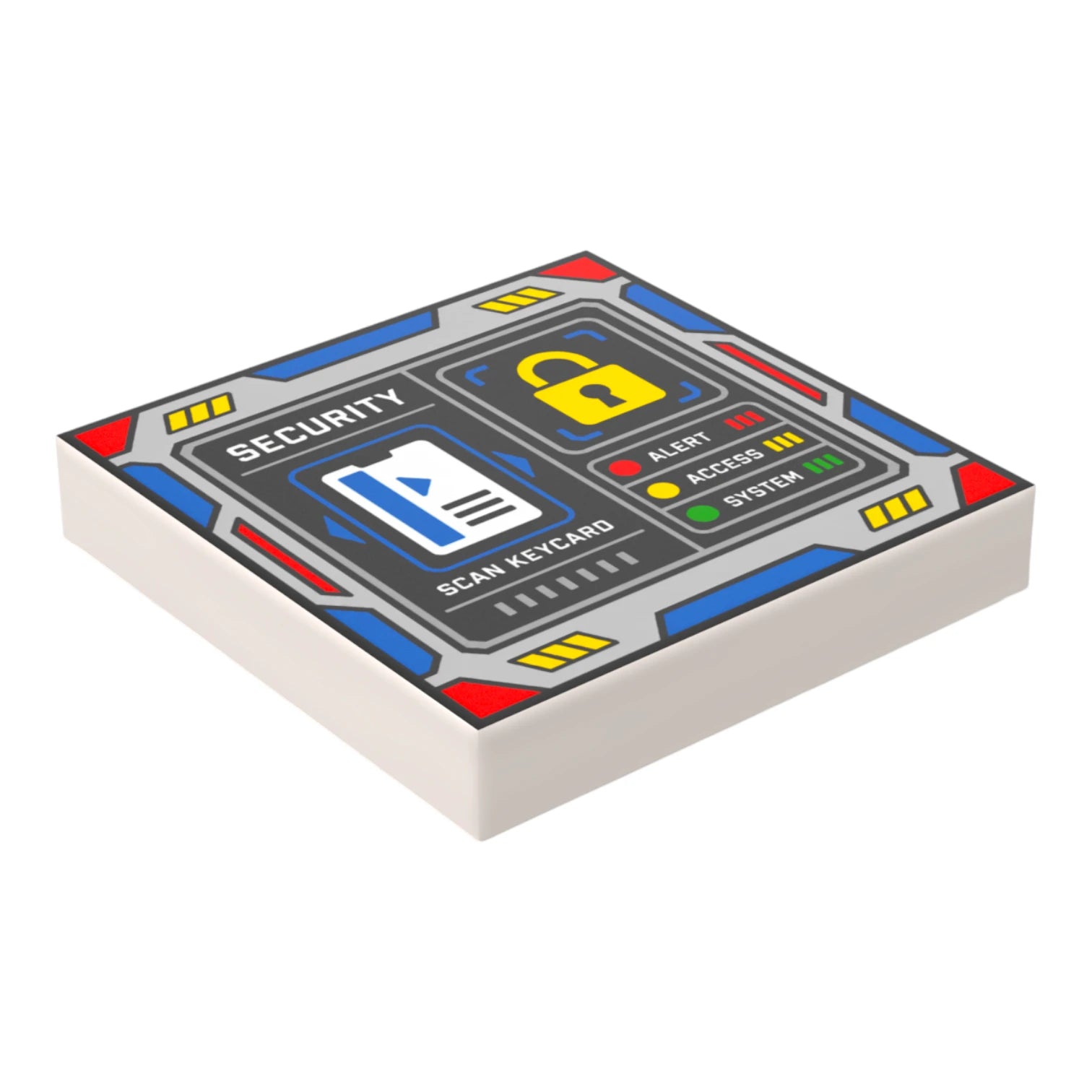 Bedruckte LEGO® Fliese 2x2 -  Space Controll-Panel 19
