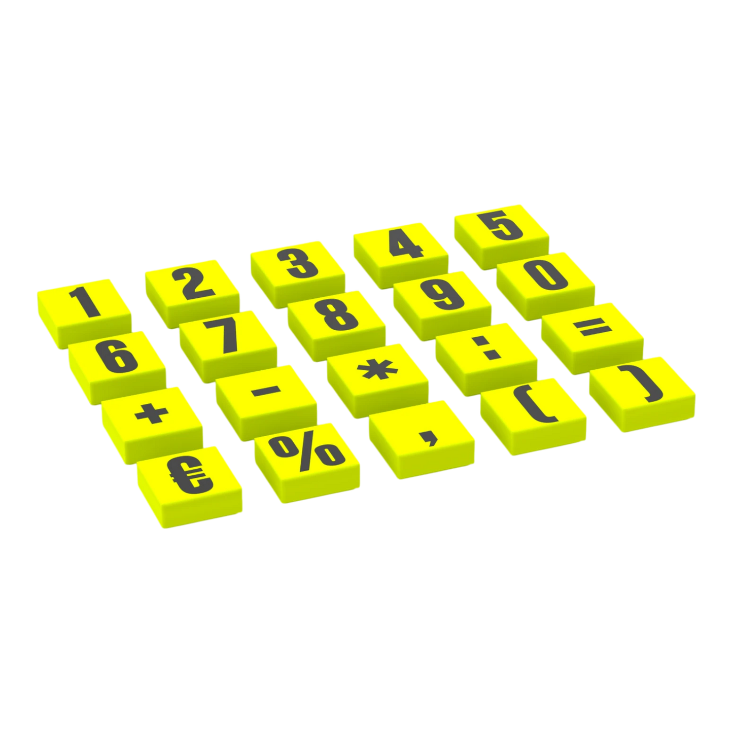 Set mit Ziffern und Zeichen auf 1x1 LEGO® Fliesen