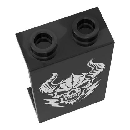 Bedrucktes LEGO® Panel 1x2x3 - Rock & Metal 'Dämonenschädel'