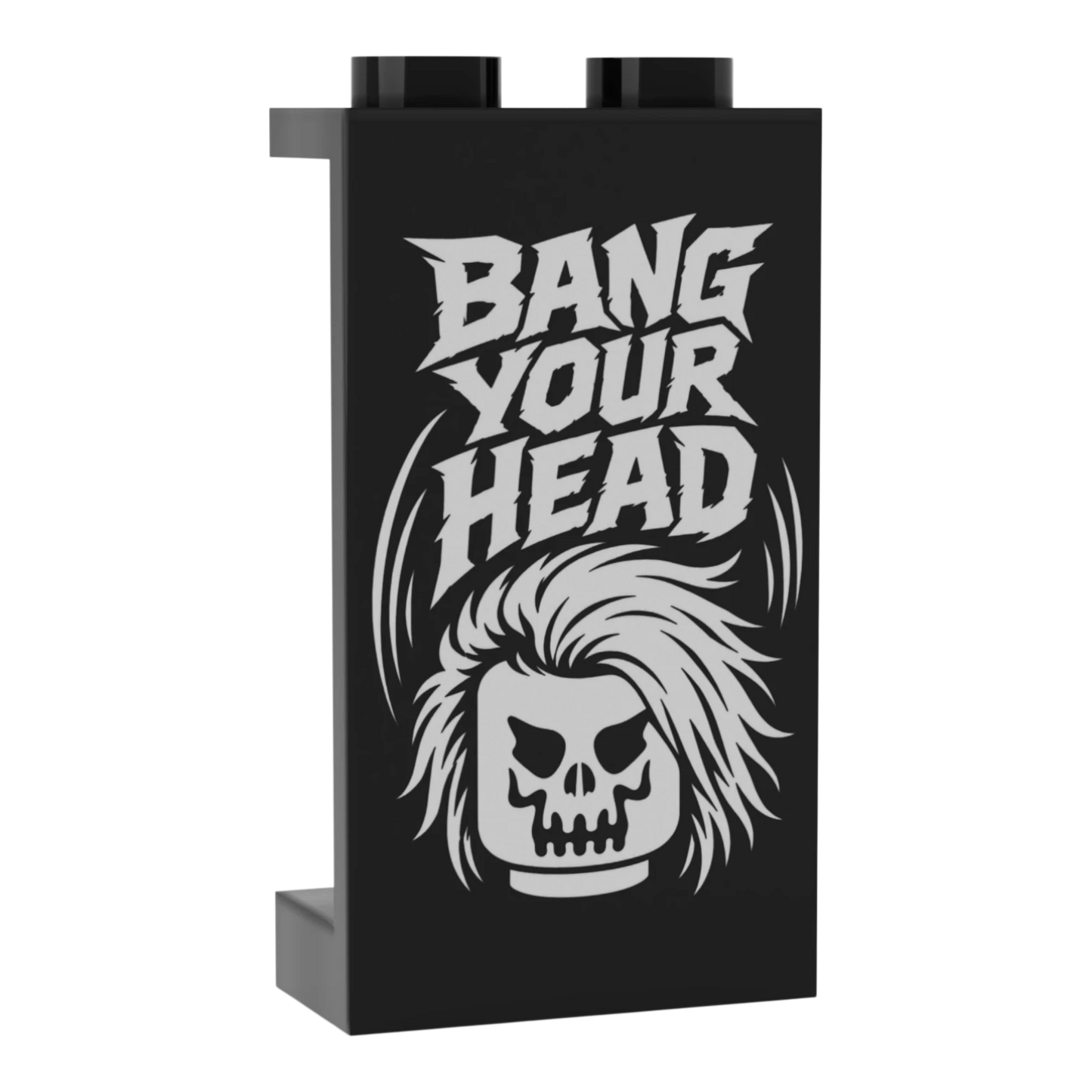 Bedrucktes LEGO® Panel - Rock & Metal 'Bang Your Head'