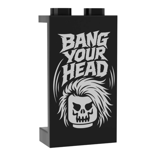 Bedrucktes LEGO® Panel - Rock & Metal 'Bang Your Head'
