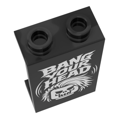 Bedrucktes LEGO® Panel - Rock & Metal 'Bang Your Head'