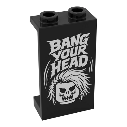 Bedrucktes LEGO® Panel - Rock & Metal 'Bang Your Head'