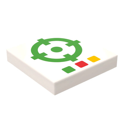 Bedruckte LEGO® Fliese 2x2 -  Space Controll-Panel 6