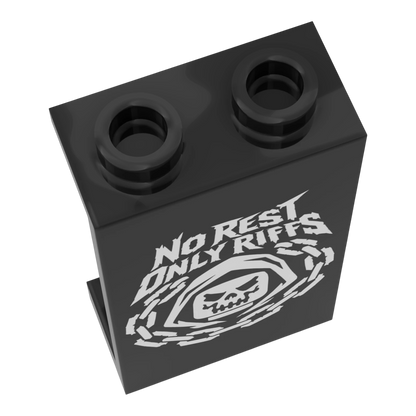 Bedrucktes LEGO® Panel 1x2x3 - Rock & Metal 'No Rest'