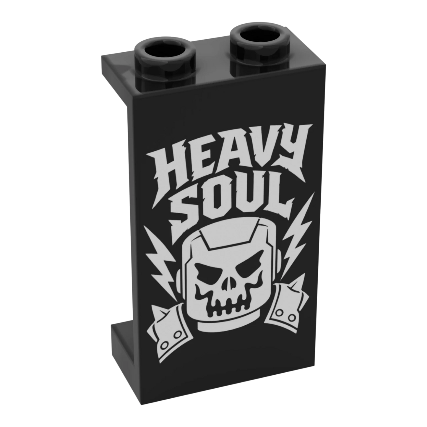 Bedrucktes LEGO® Panel 1x2x3 - Rock & Metal 'Heavy Soul'