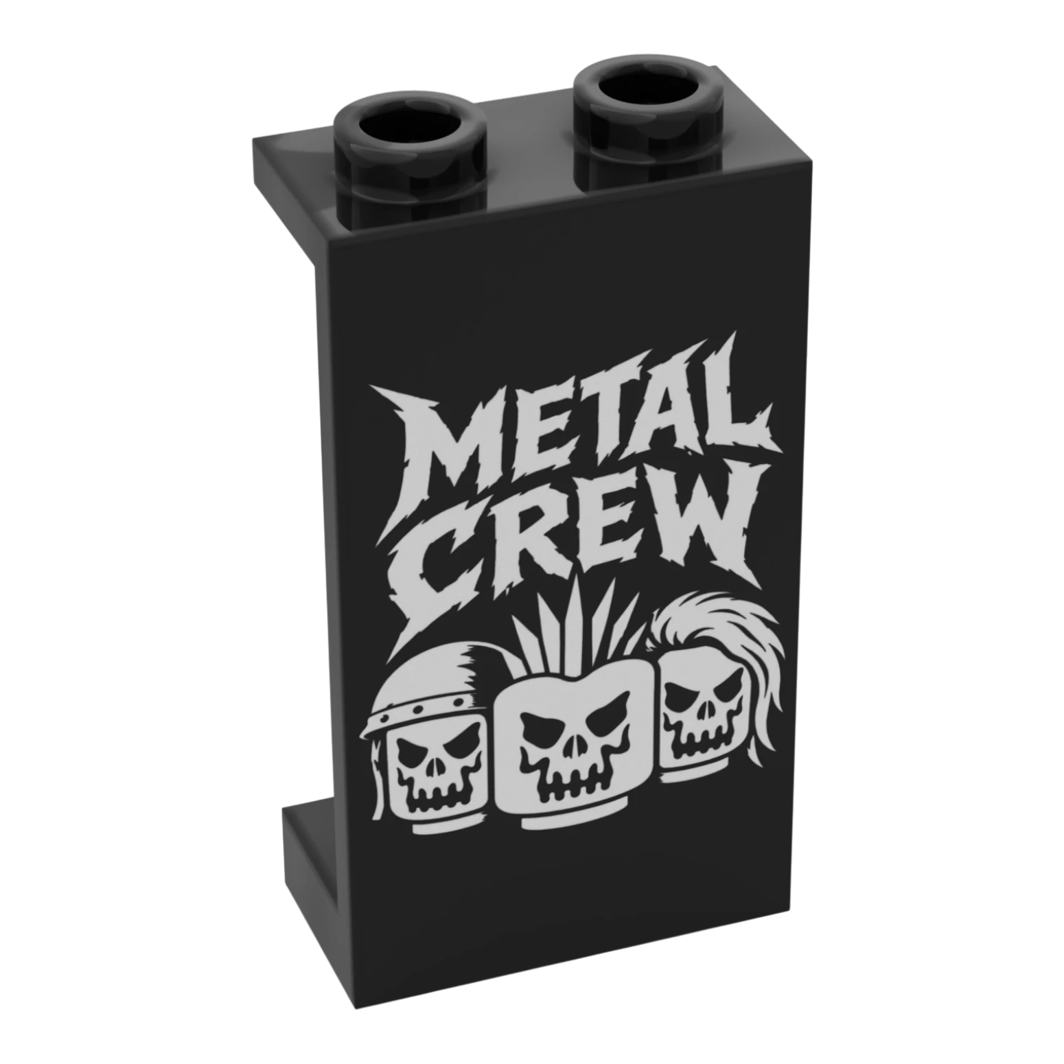 Bedrucktes LEGO® Panel 1x2x3 - Rock & Metal 'Metal Crew'