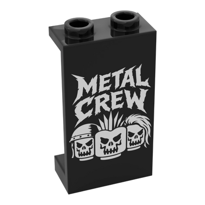 Bedrucktes LEGO® Panel 1x2x3 - Rock & Metal 'Metal Crew'