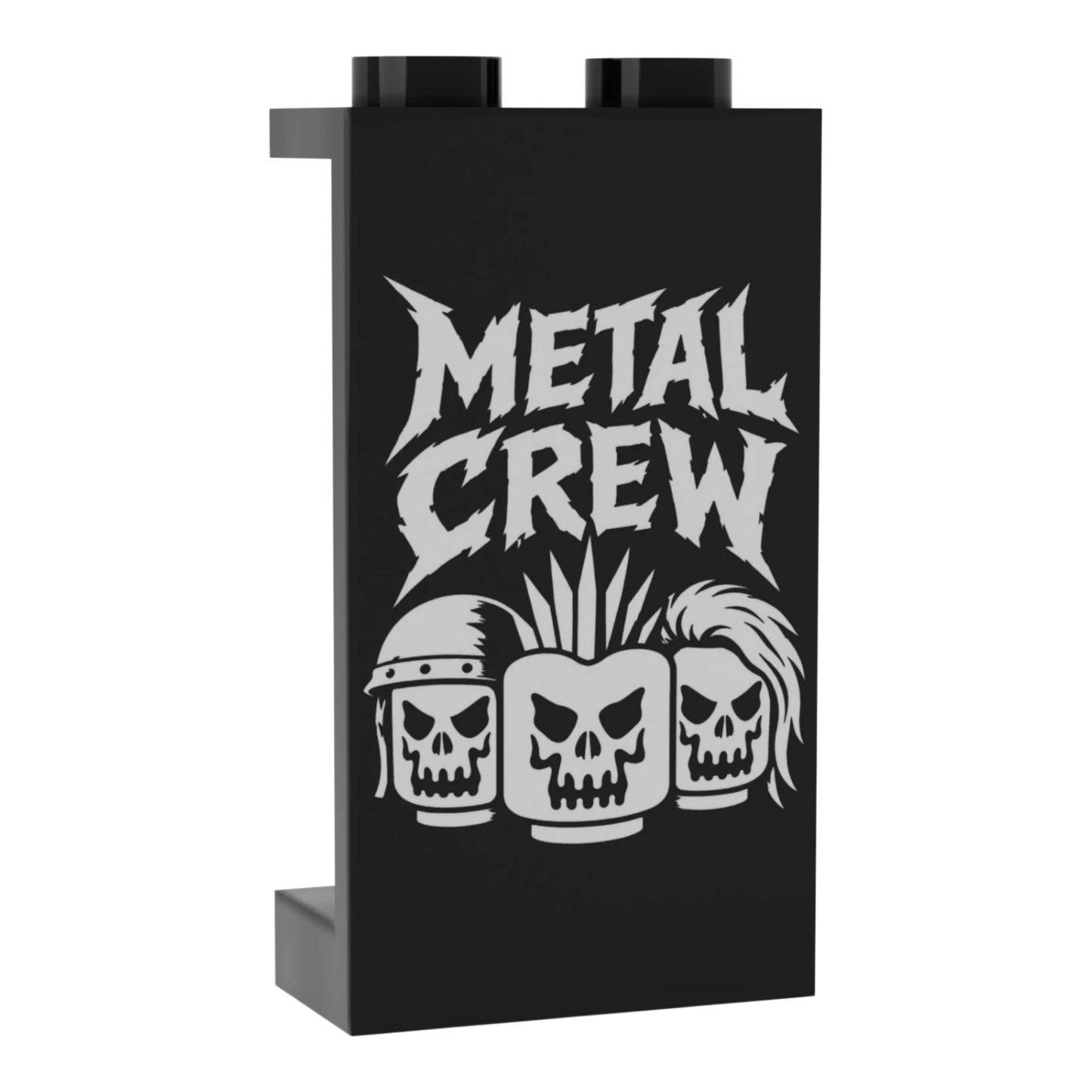 Bedrucktes LEGO® Panel 1x2x3 - Rock & Metal 'Metal Crew'