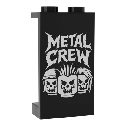 Bedrucktes LEGO® Panel 1x2x3 - Rock & Metal 'Metal Crew'