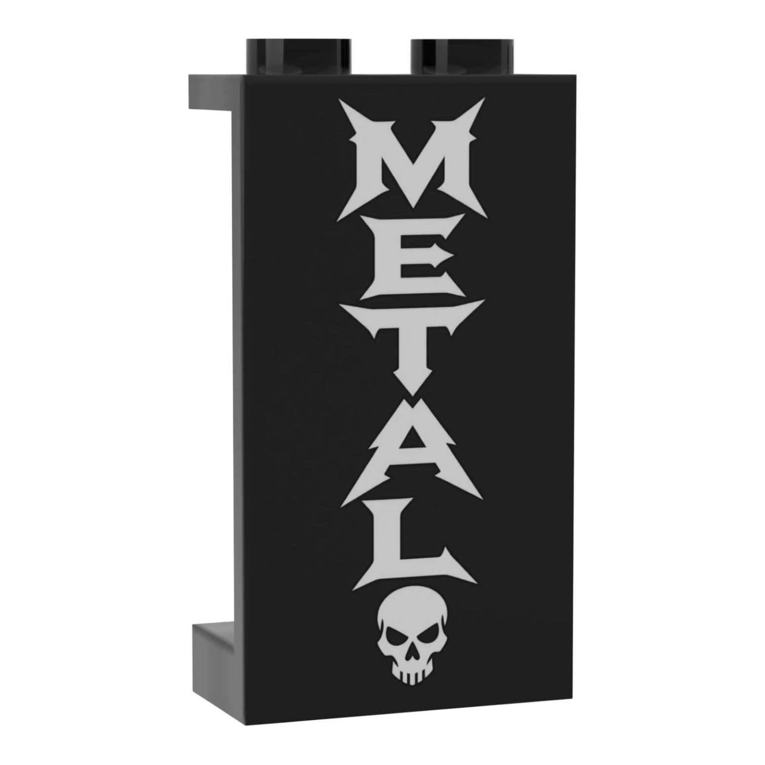 Bedrucktes LEGO® Panel 1x2x3 - Rock & Metal 'METAL'