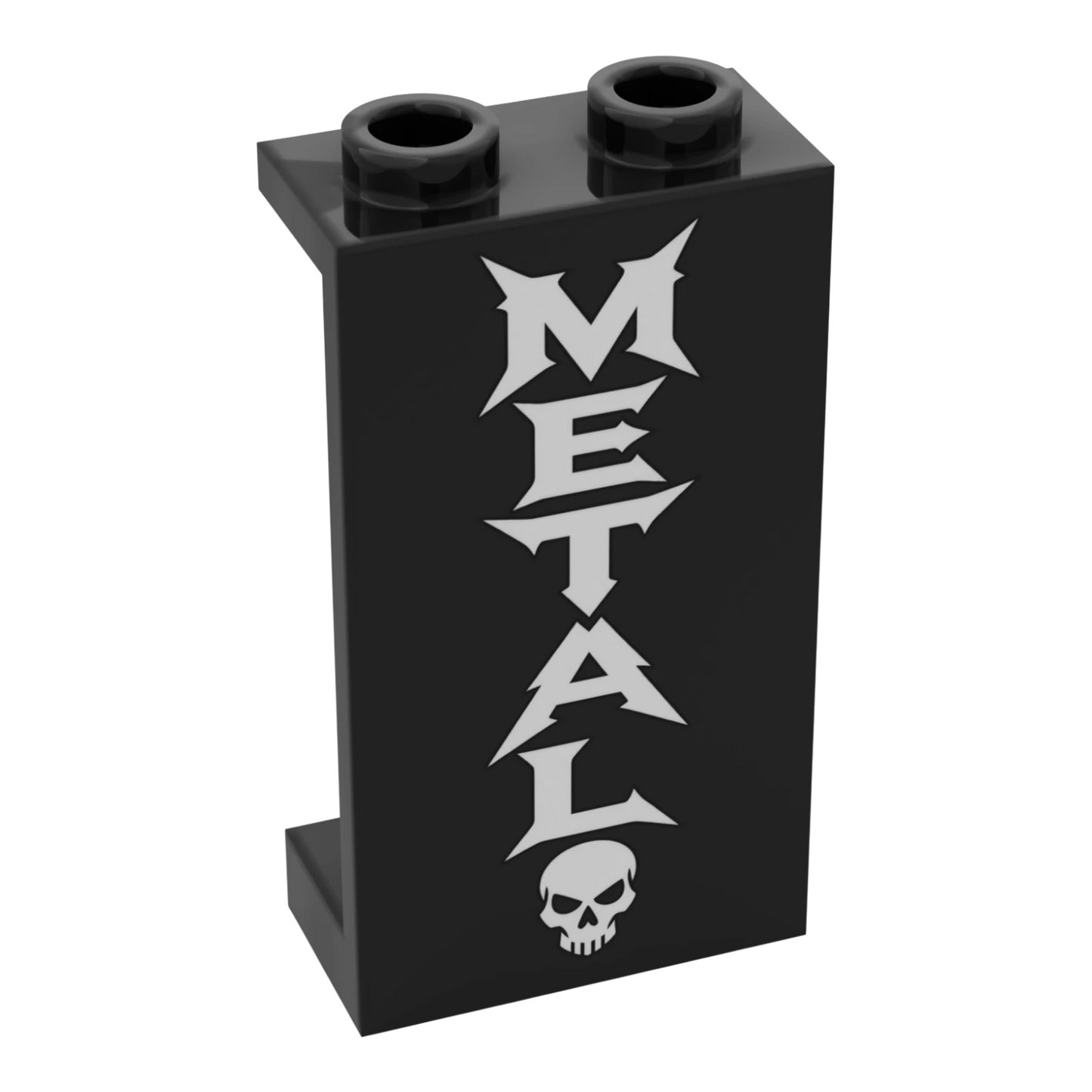 Bedrucktes LEGO® Panel 1x2x3 - Rock & Metal 'METAL'