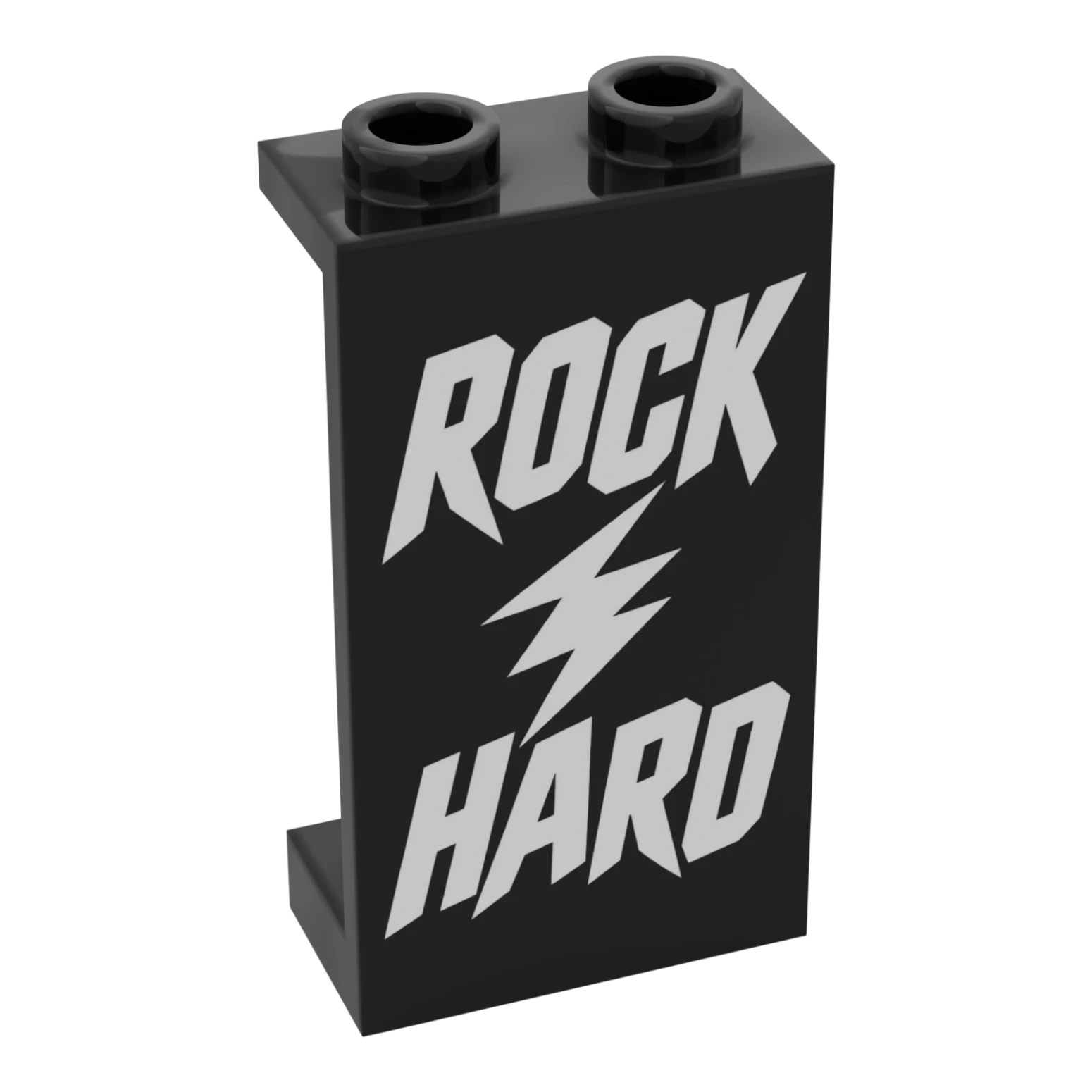 Bedrucktes LEGO® Panel 1x2x3 - Rock & Metal 'Rock Hard'