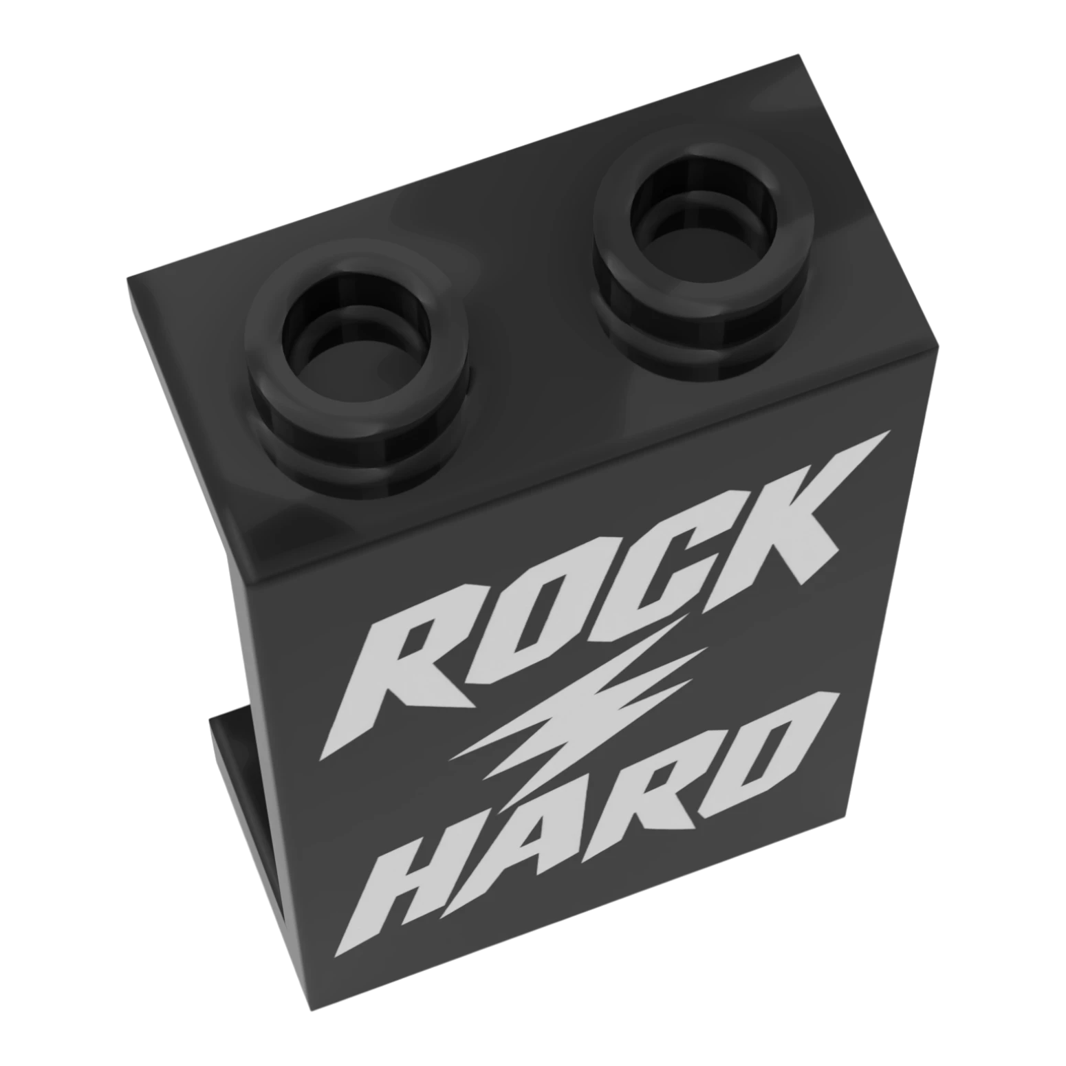 Bedrucktes LEGO® Panel 1x2x3 - Rock & Metal 'Rock Hard'