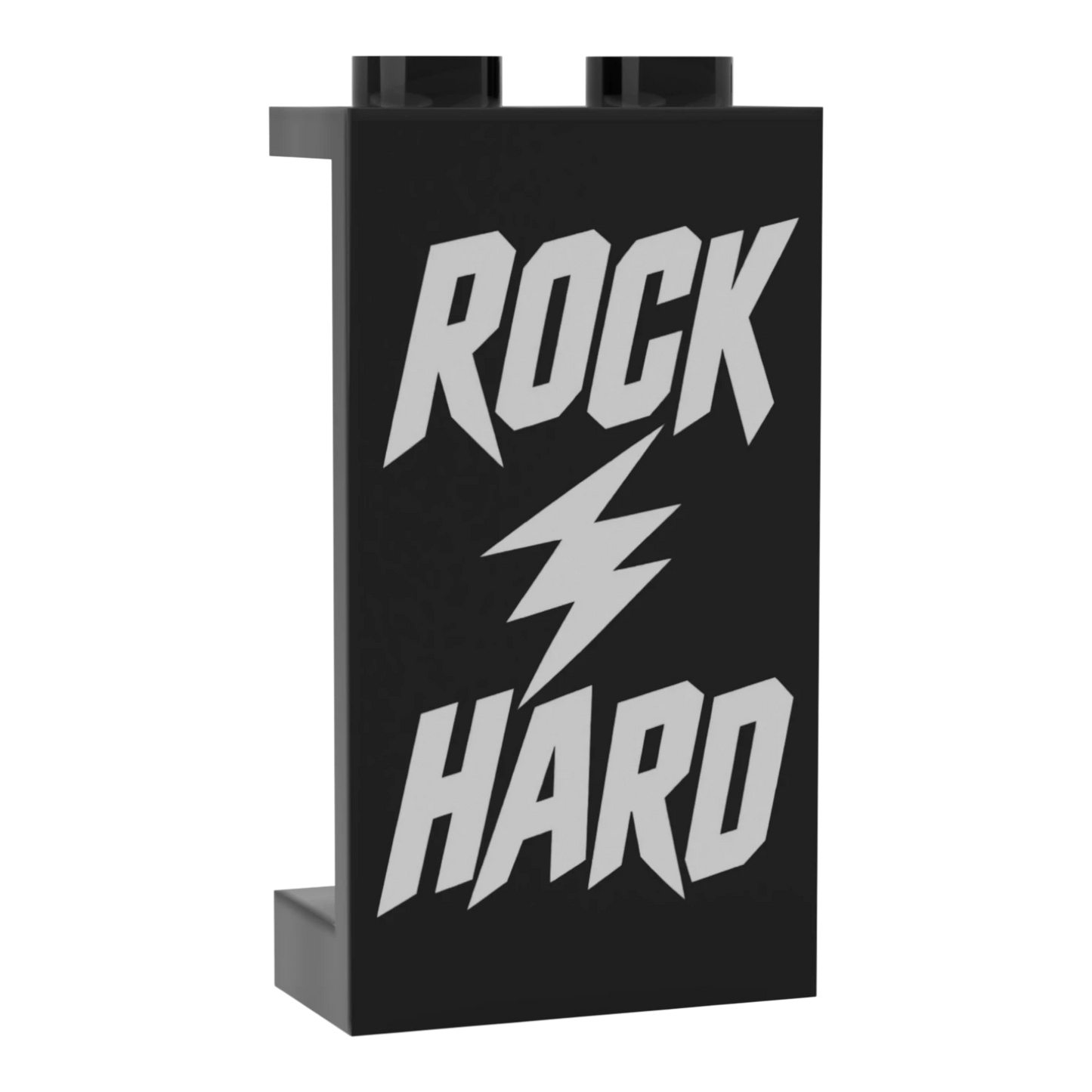 Bedrucktes LEGO® Panel 1x2x3 - Rock & Metal 'Rock Hard'