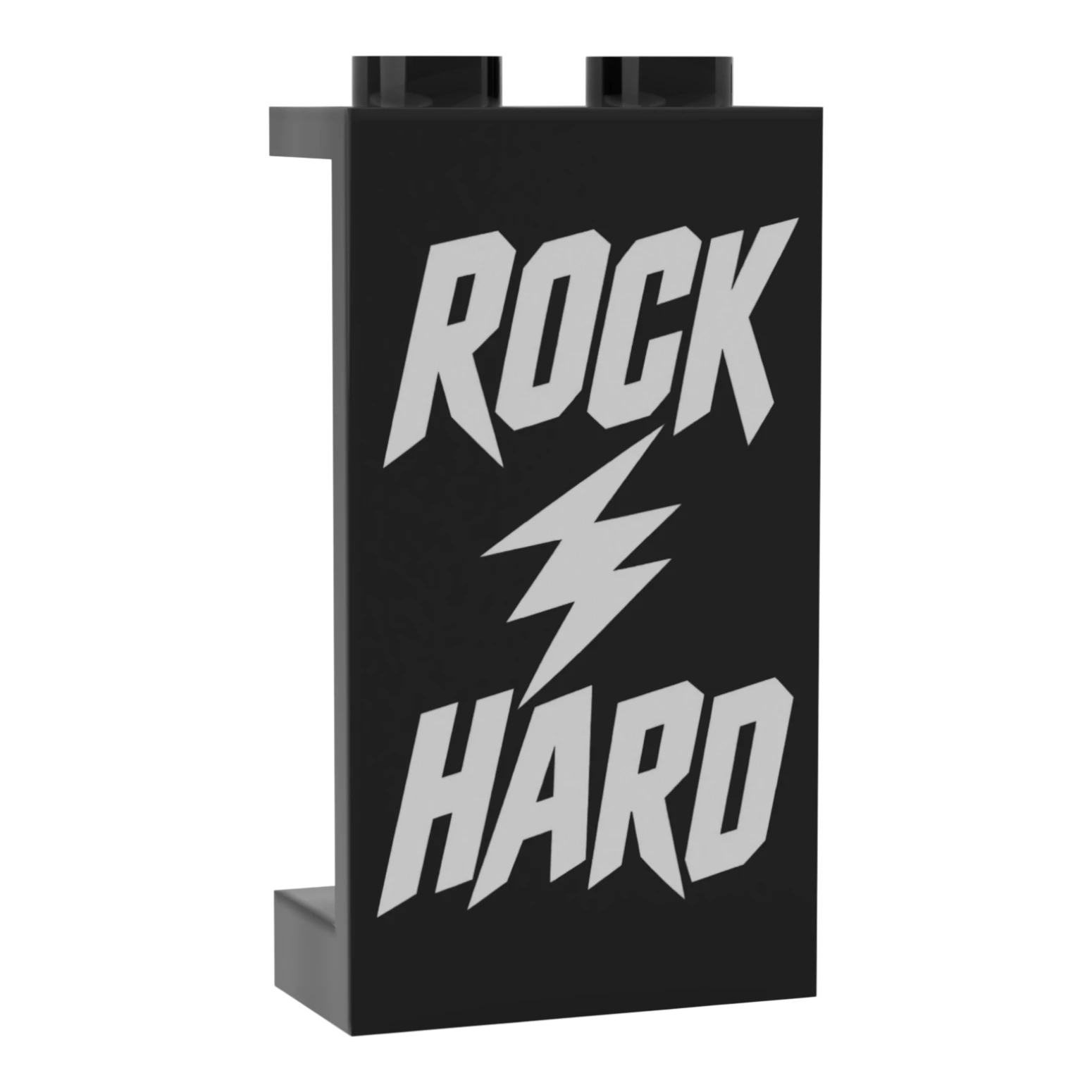 Bedrucktes LEGO® Panel 1x2x3 - Rock & Metal 'Rock Hard'