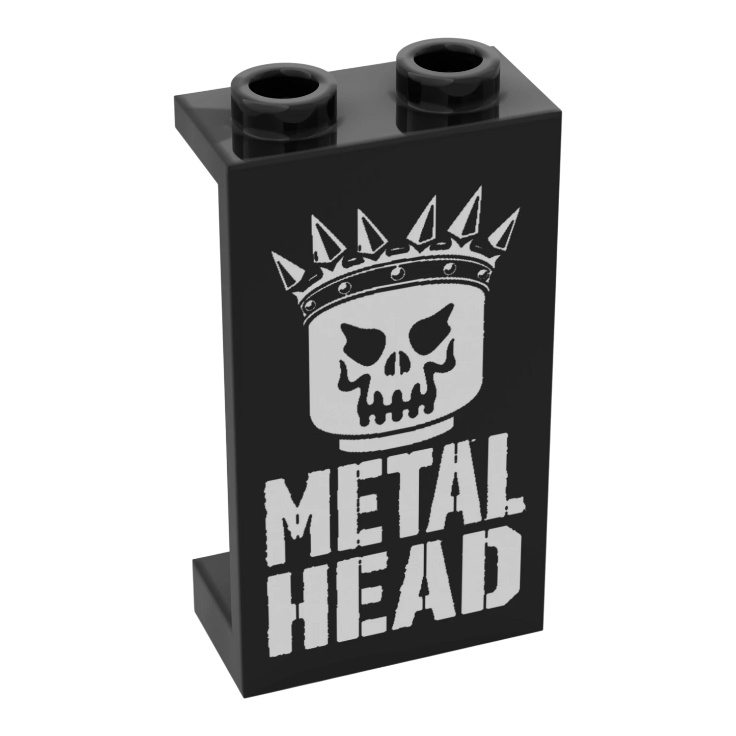 Bedrucktes LEGO® Panel 1x2x3 - Rock & Metal 'METAL HEAD'
