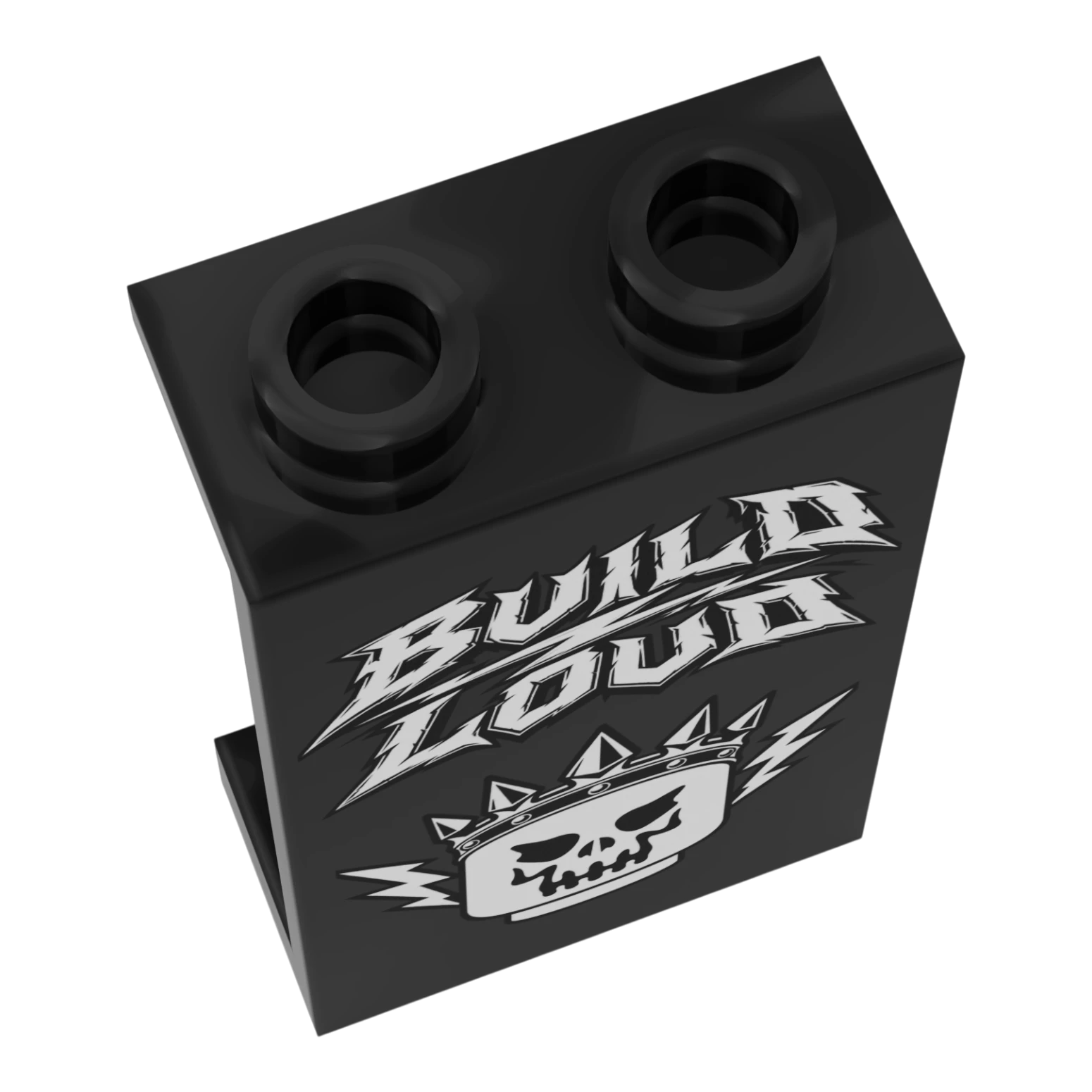 Bedrucktes LEGO® Panel 1x2x3 - Rock & Metal 'Build Loud'