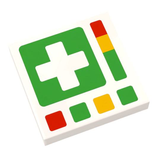 Bedruckte LEGO® Fliese 2x2 -  Space Controll-Panel 1