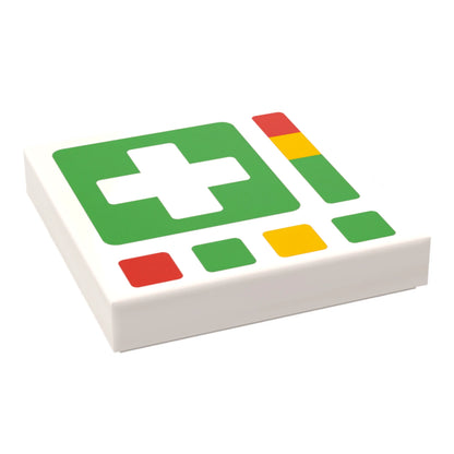 Bedruckte LEGO® Fliese 2x2 -  Space Controll-Panel 1