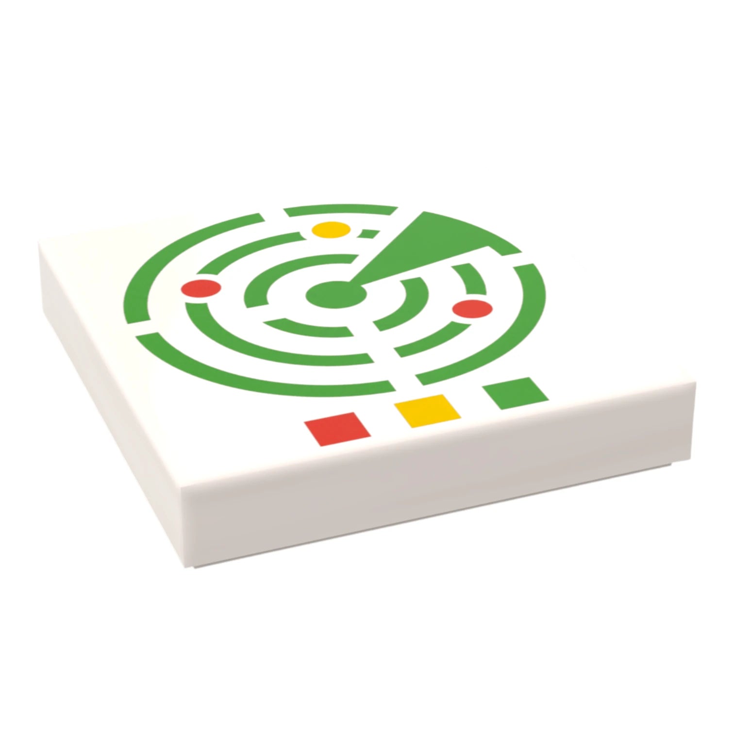 Bedruckte LEGO® Fliese 2x2 -  Space Controll-Panel 4