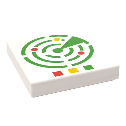 Bedruckte LEGO® Fliese 2x2 -  Space Controll-Panel 4