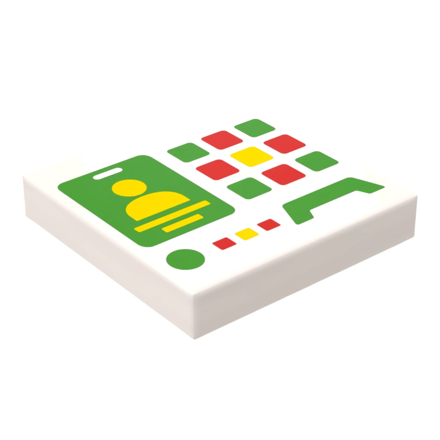 Bedruckte LEGO® Fliese 2x2 -  Space Controll-Panel 5