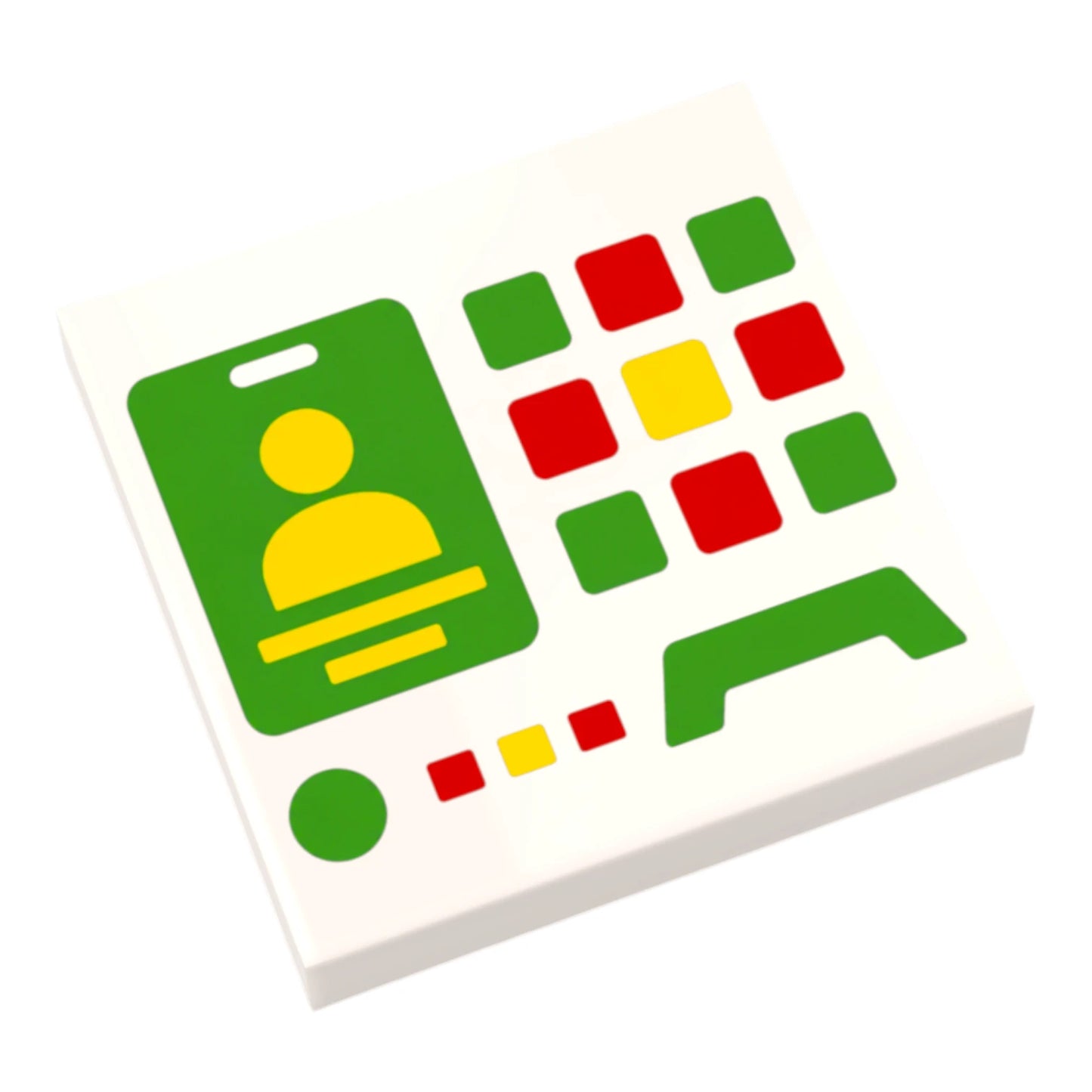 Bedruckte LEGO® Fliese 2x2 -  Space Controll-Panel 5