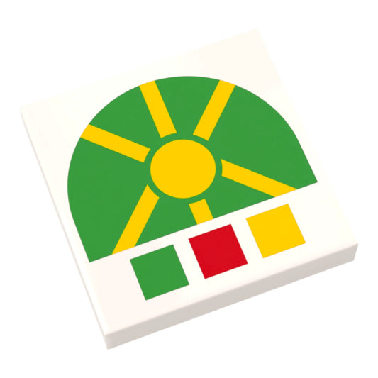 Bedruckte LEGO® Fliese 2x2 -  Space Controll-Panel 2