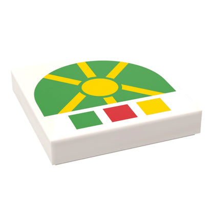 Bedruckte LEGO® Fliese 2x2 -  Space Controll-Panel 2