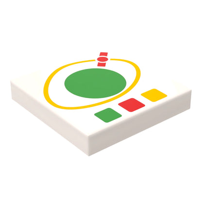 Bedruckte LEGO® Fliese 2x2 -  Space Controll-Panel 10