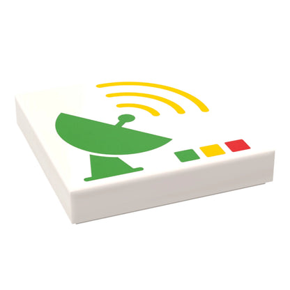 Bedruckte LEGO® Fliese 2x2 -  Space Controll-Panel 3