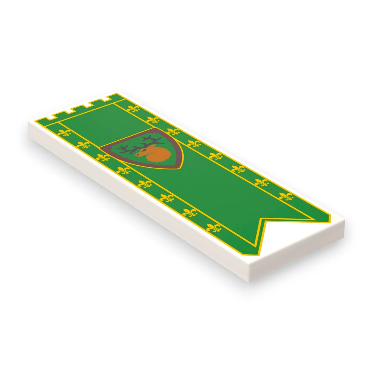 Bedruckte LEGO® Fliese 2x6 - Großes Banner 'Waldleute / Forestman)