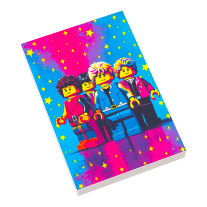 Bedruckte LEGO® Fliese 2x3 - Popstar Pop Art Nr. 4