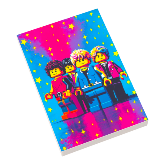 Bedruckte LEGO® Fliese 2x3 - Popstar Pop Art Nr. 4