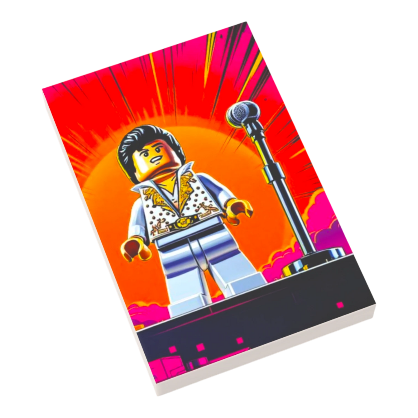 Bedruckte LEGO® Fliese 2x3 - Popstar Pop Art Nr. 15