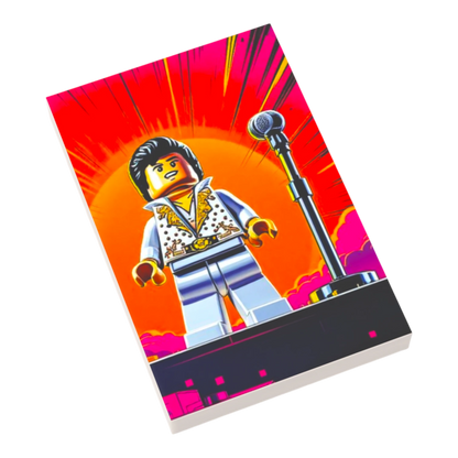 Bedruckte LEGO® Fliese 2x3 - Popstar Pop Art Nr. 15