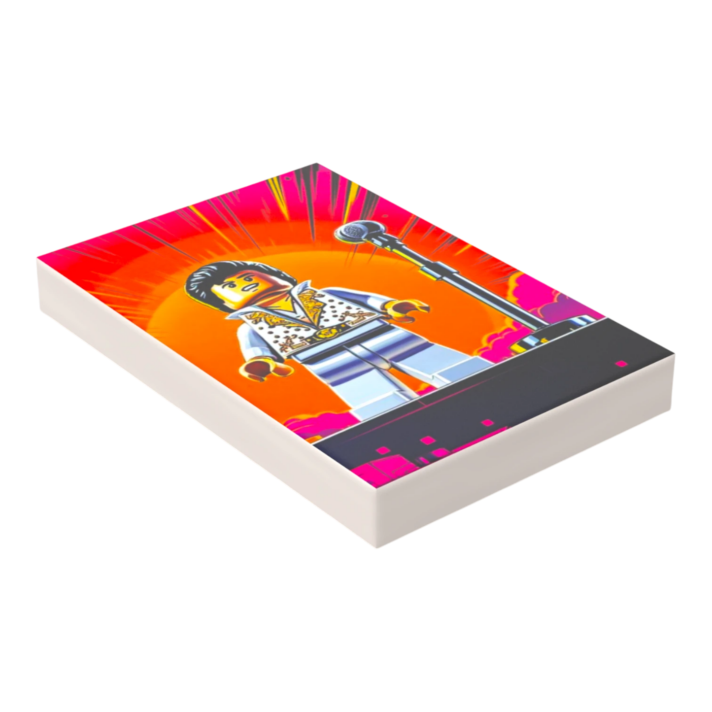 Bedruckte LEGO® Fliese 2x3 - Popstar Pop Art Nr. 15