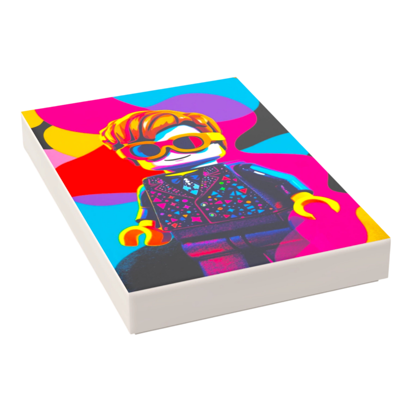 Bedruckte LEGO® Fliese 2x3 - Popstar Pop Art Nr. 21