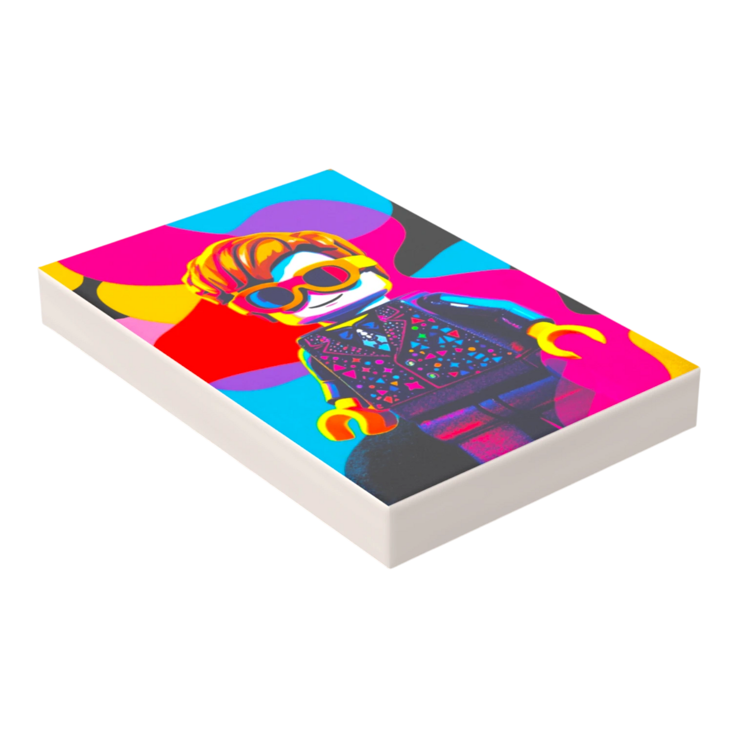 Bedruckte LEGO® Fliese 2x3 - Popstar Pop Art Nr. 21