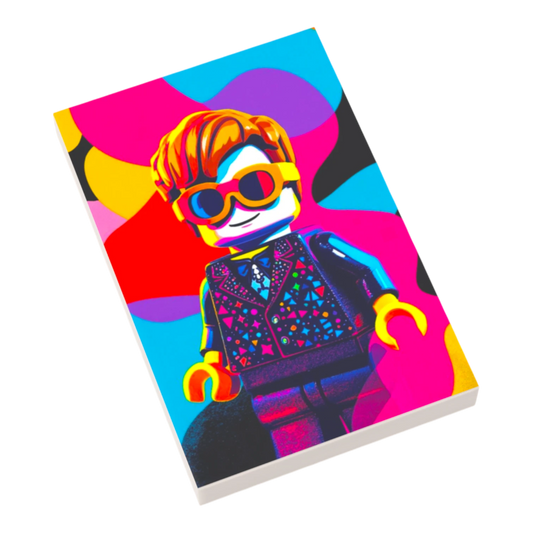 Bedruckte LEGO® Fliese 2x3 - Popstar Pop Art Nr. 21