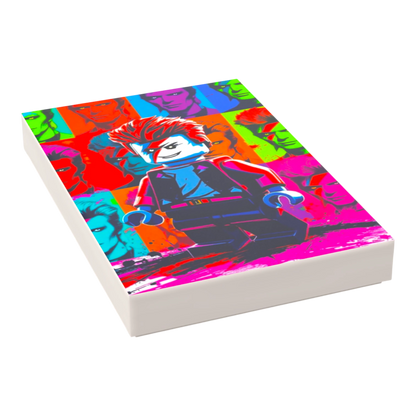 Bedruckte LEGO® Fliese 2x3 - Popstar Pop Art Nr. 7