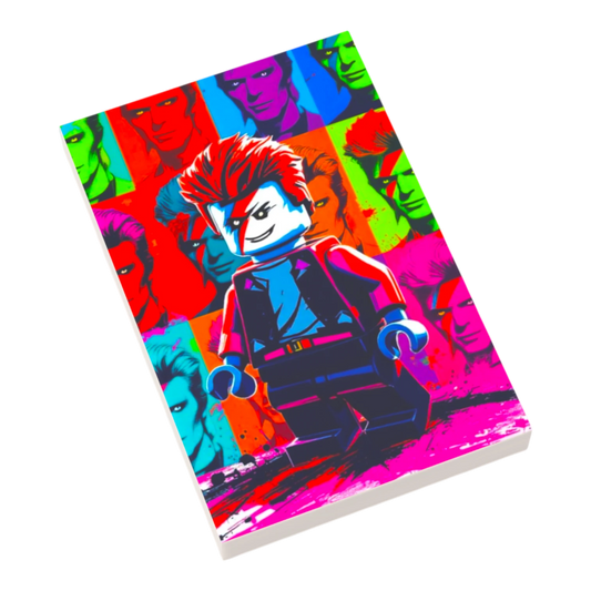 Bedruckte LEGO® Fliese 2x3 - Popstar Pop Art Nr. 7