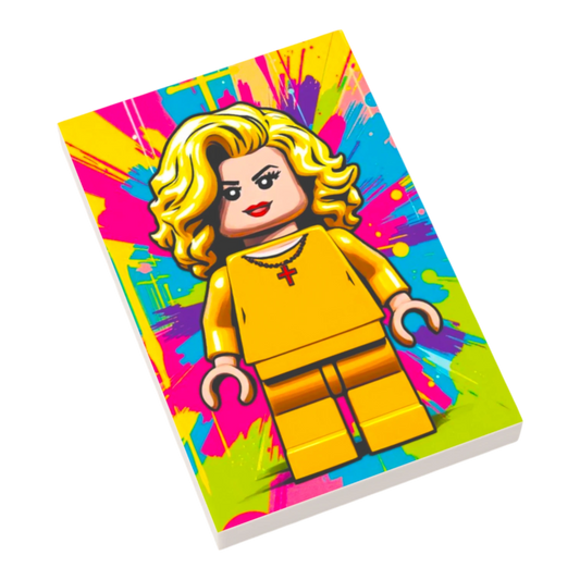 Bedruckte LEGO® Fliese 2x3 - Popstar Pop Art Nr. 6
