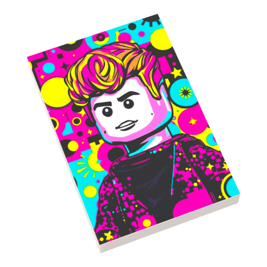 Bedruckte LEGO® Fliese 2x3 - Popstar Pop Art Nr. 9