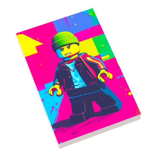 Bedruckte LEGO® Fliese 2x3 - Popstar Pop Art Nr. 16