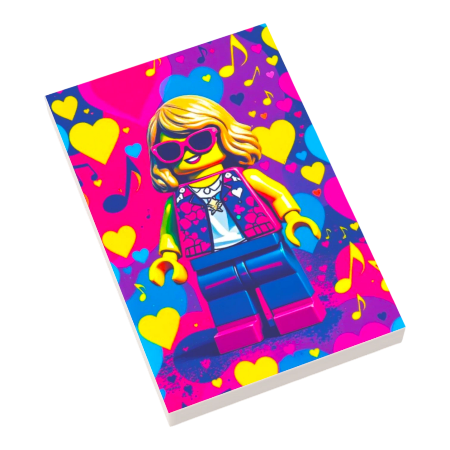 Bedruckte LEGO® Fliese 2x3 - Popstar Pop Art Nr. 1