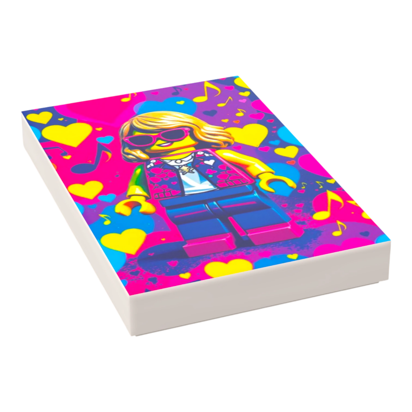 Bedruckte LEGO® Fliese 2x3 - Popstar Pop Art Nr. 1