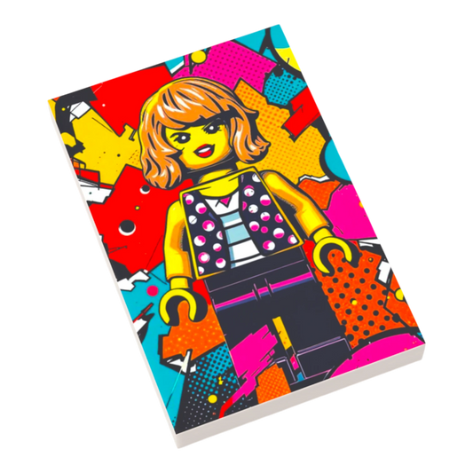 Bedruckte LEGO® Fliese 2x3 - Popstar Pop Art Nr. 3